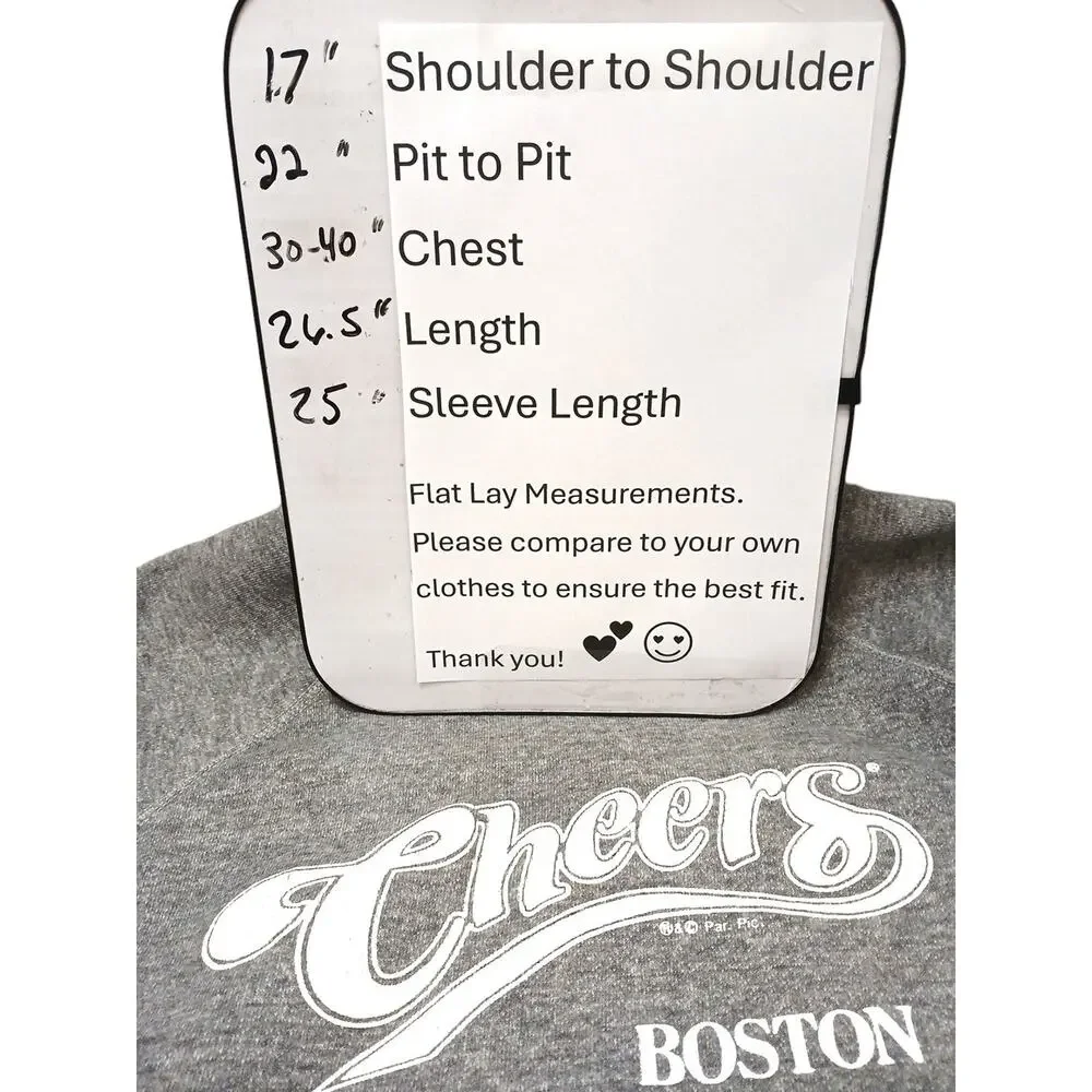 Vintage Cheers‎ Boston Sweatshirt Mens XXXL Gray White Bar Pub USA Collectible - Picture 6 of 13